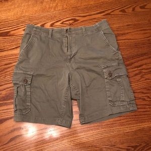Olive Green Cargo Shorts